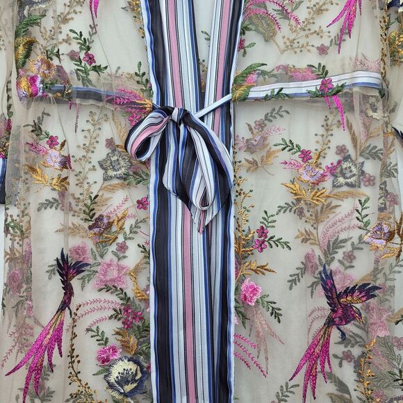 Aratta Jade Embroidered Mesh Duster Size XS - Picture 8 of 16